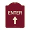 Signmission Enter Enter with Up Arrow Heavy-Gauge Aluminum Architectural Sign, 24" x 18", BU-1824-24097 A-DES-BU-1824-24097 - alternate 1